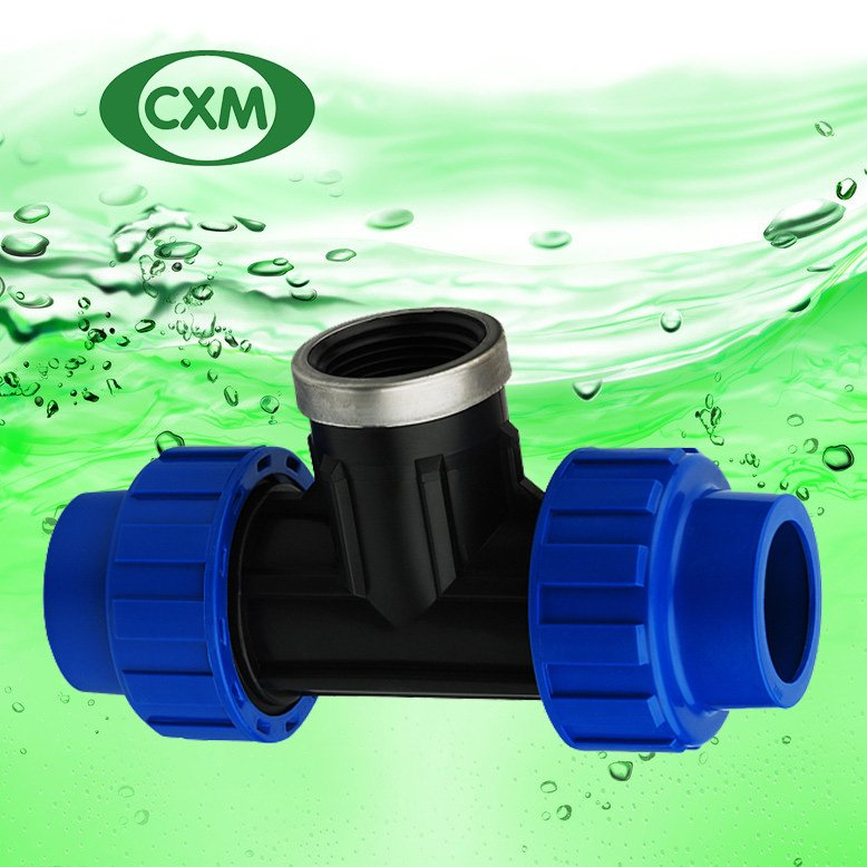 PP female threaded tee with steel ring PP1011